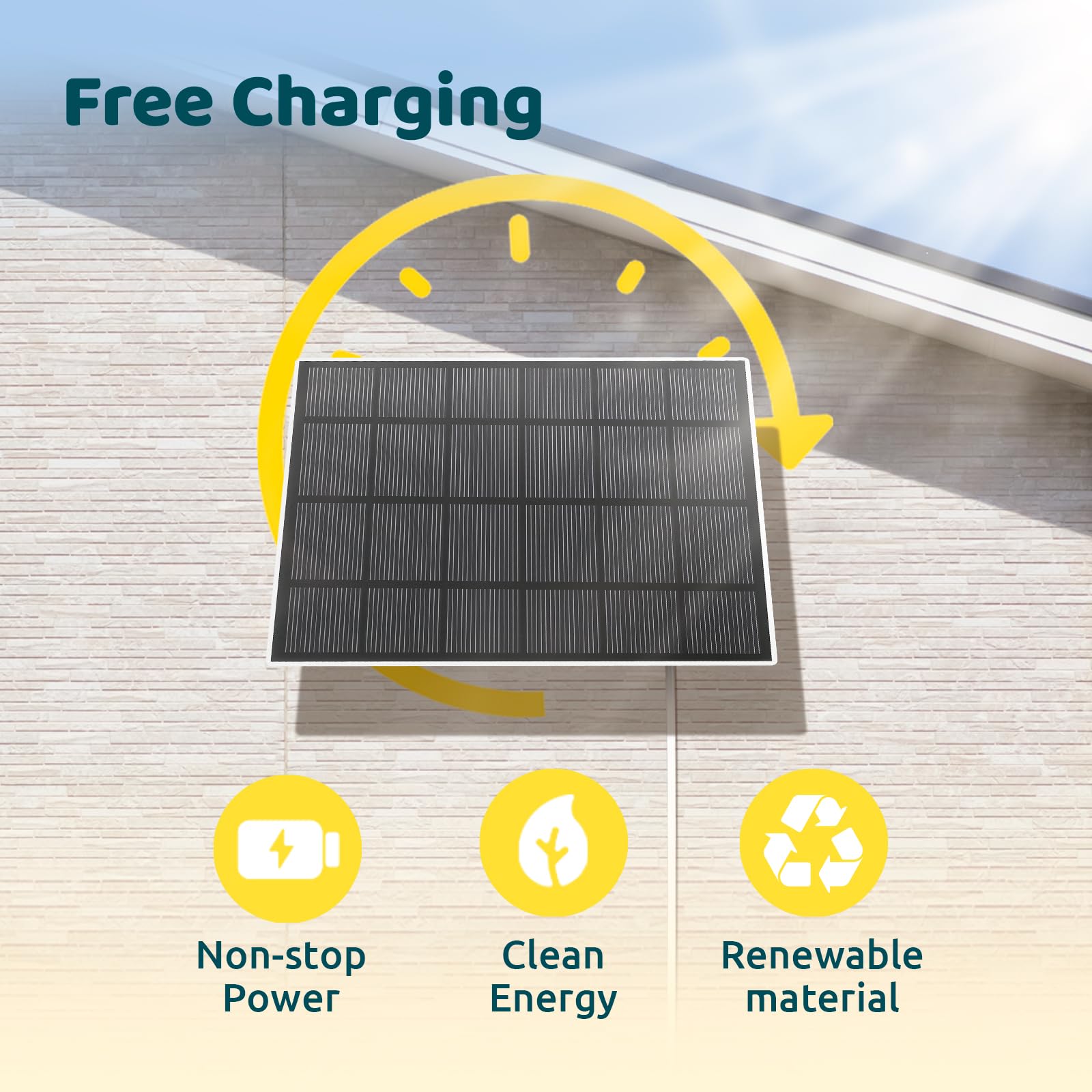NETVUE 360-degree bracket provides flexible sun exposure for stronger power.