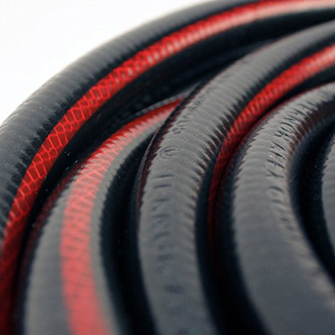 NeverKink Pro Water Hose with crush-resistant fittings resists damage at joints.