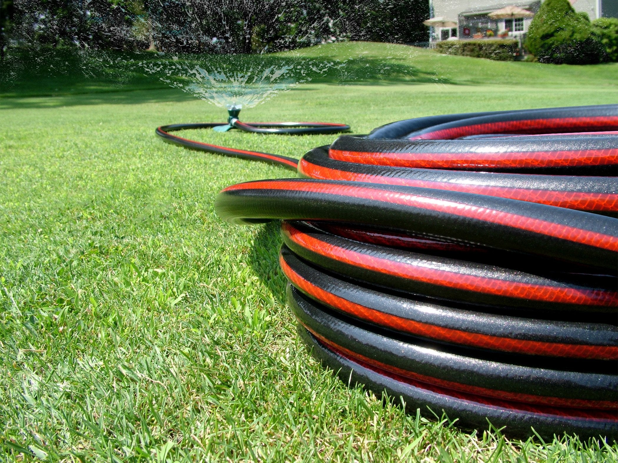 NeverKink Pro Water Hose remains flexible down to 45F for cold mornings.