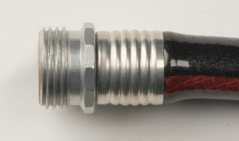 NeverKink Pro Water Hose kinkproof coupling prevents twists at connections.