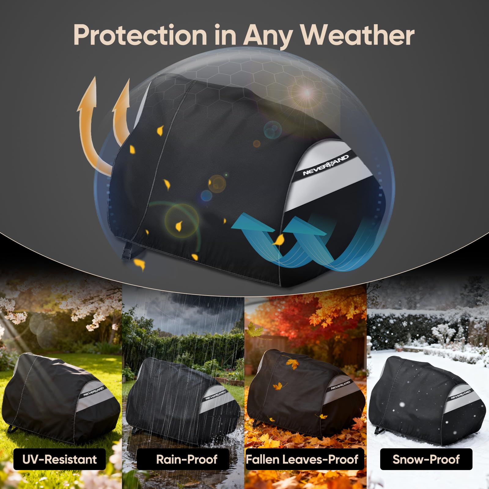 NeverLAND 600D Oxford material provides durable weather protection