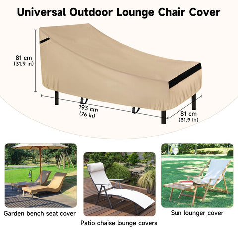 NeverLAND Chaise Lounge Cover with three vents promotes breathability and moisture control.