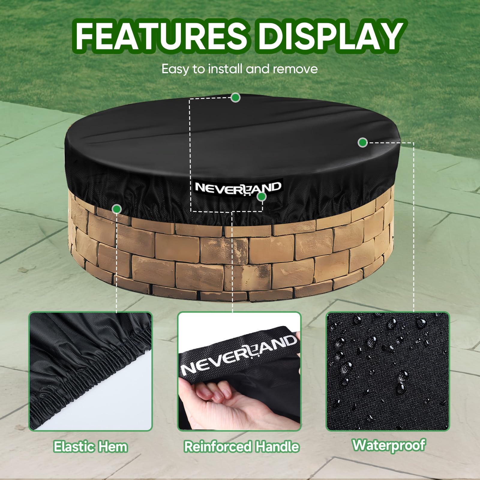 Neverland 600D Oxford fabric shows durable waterproof surface