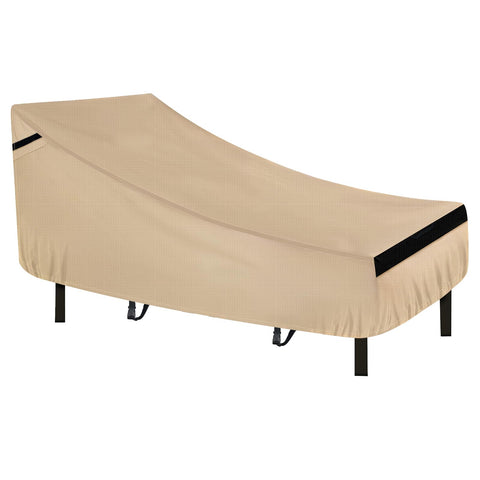 NEVERLAND patio lounge chair cover close-up of waterproof fabric for reliable rain protection.
