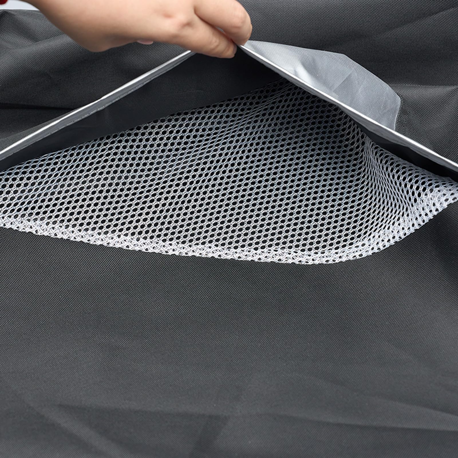 Storage bag included with Neverland cover for neat off-season storage.