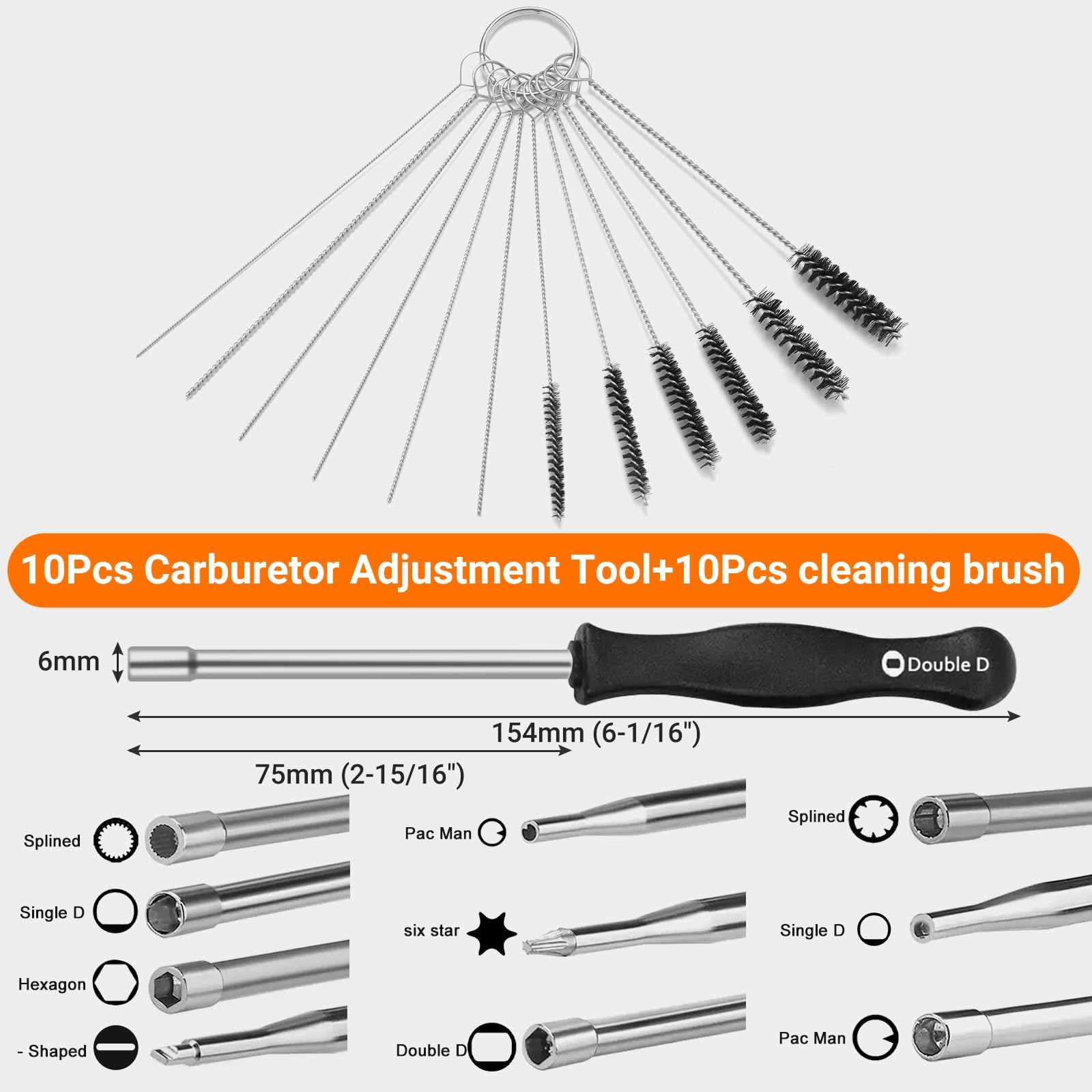NEW B1919 stainless steel tools for durable carburetor maintenance