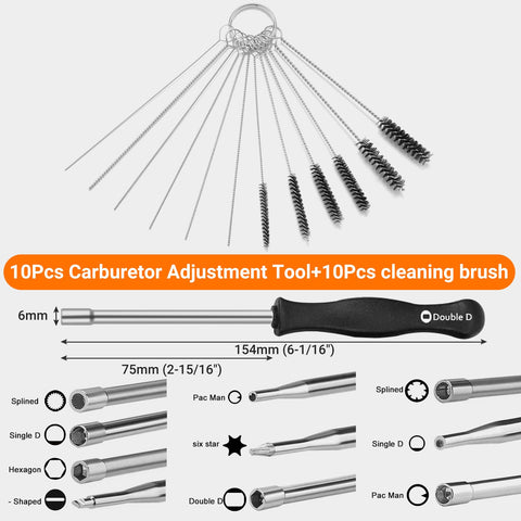 NEW B1919 stainless steel tools for durable carburetor maintenance