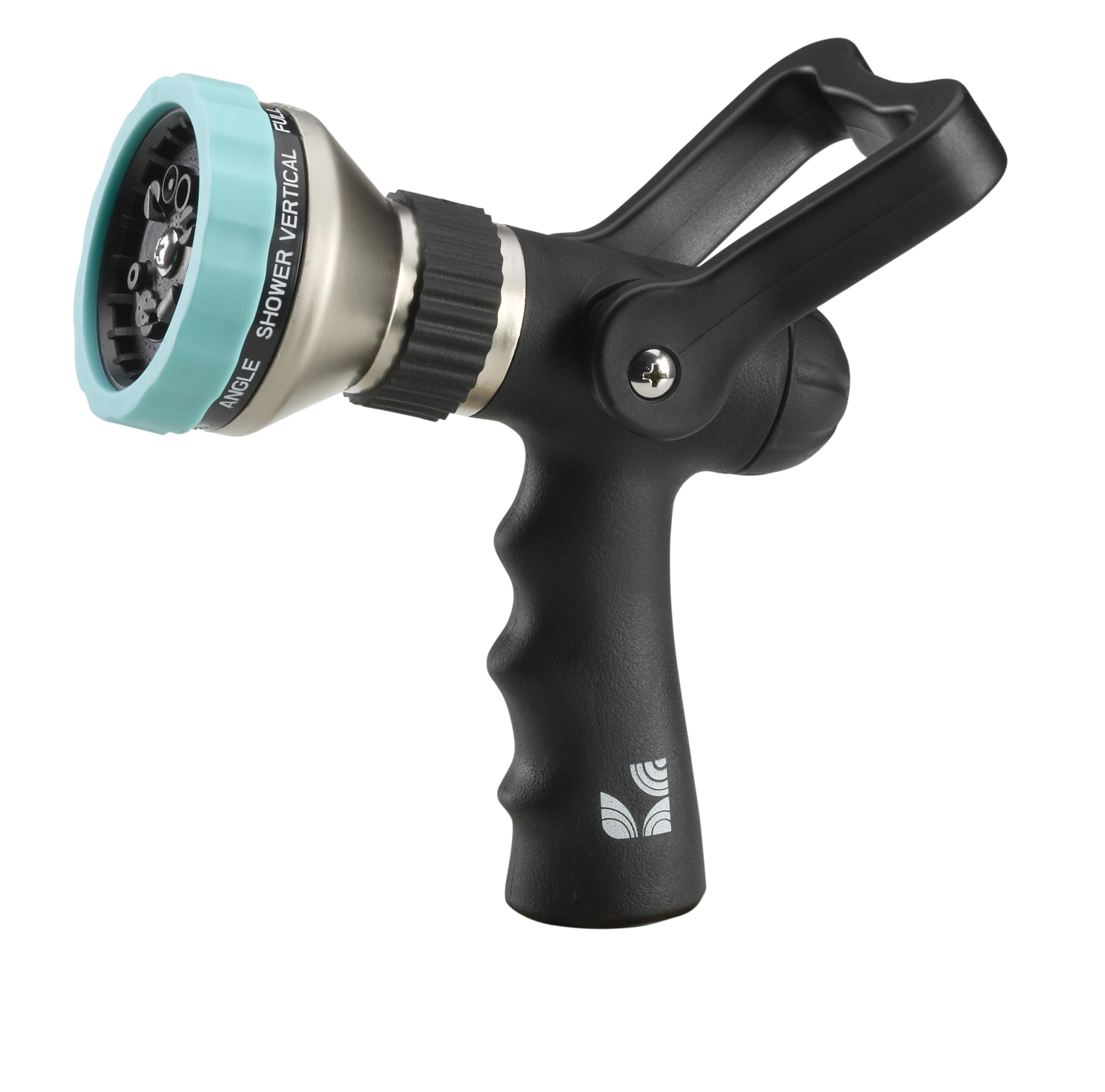 New England Garden Tools heavy-duty metal nozzle with 10-pattern spray for versatile cleaning