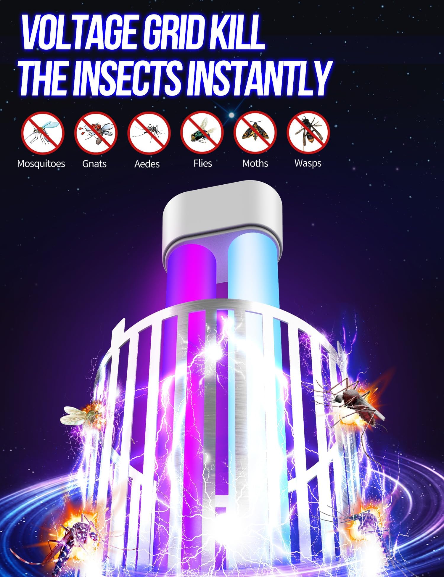 New Fi 4200V with LED light attracts insects for efficient trapping.