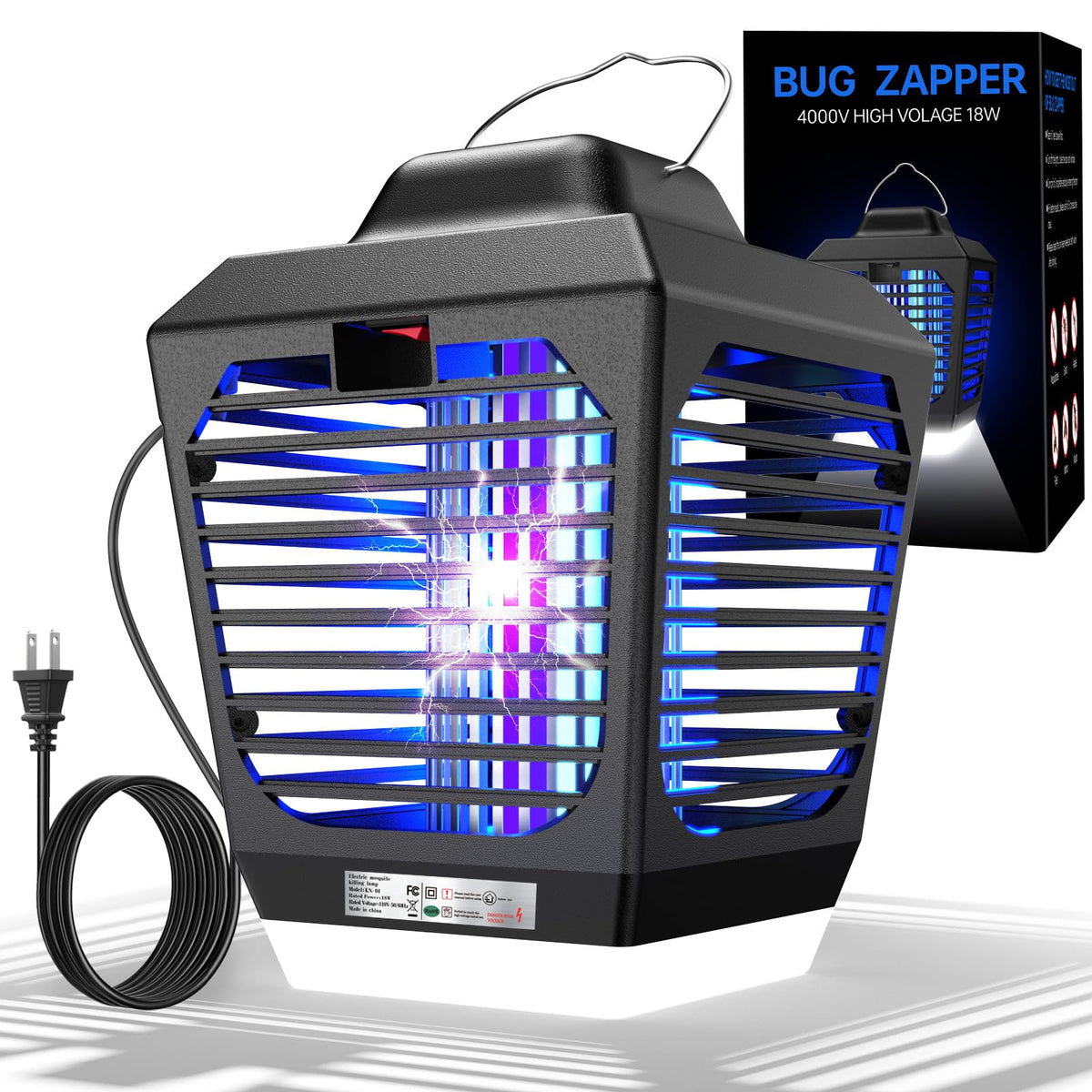 New Fi Bug Zapper with outdoor LED light attracts and lights outdoor spaces for evenings.