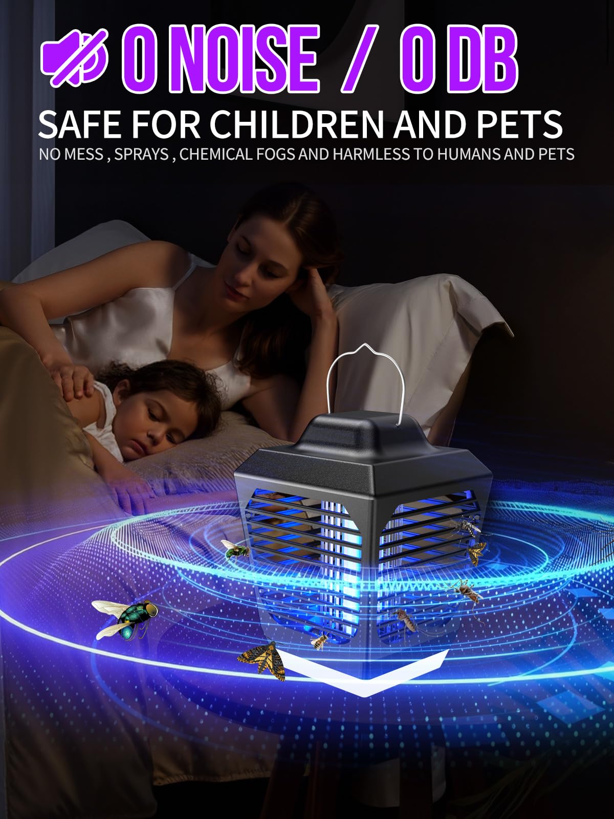 New Fi Bug Zapper weatherproof casing withstands rain for year-round outdoor use.