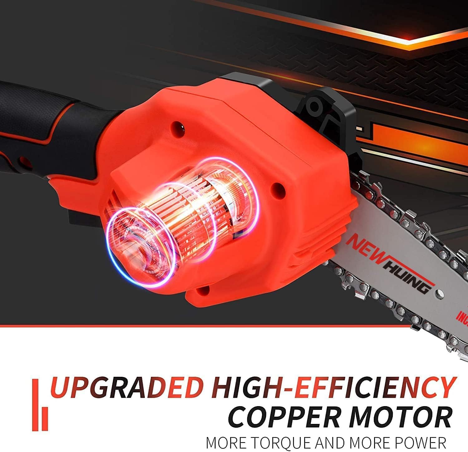 New Huing upgraded copper-wire motor delivering longer run-time and torque