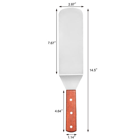 New Star 36336 perforated blade grill turner with wood handle for draining fat