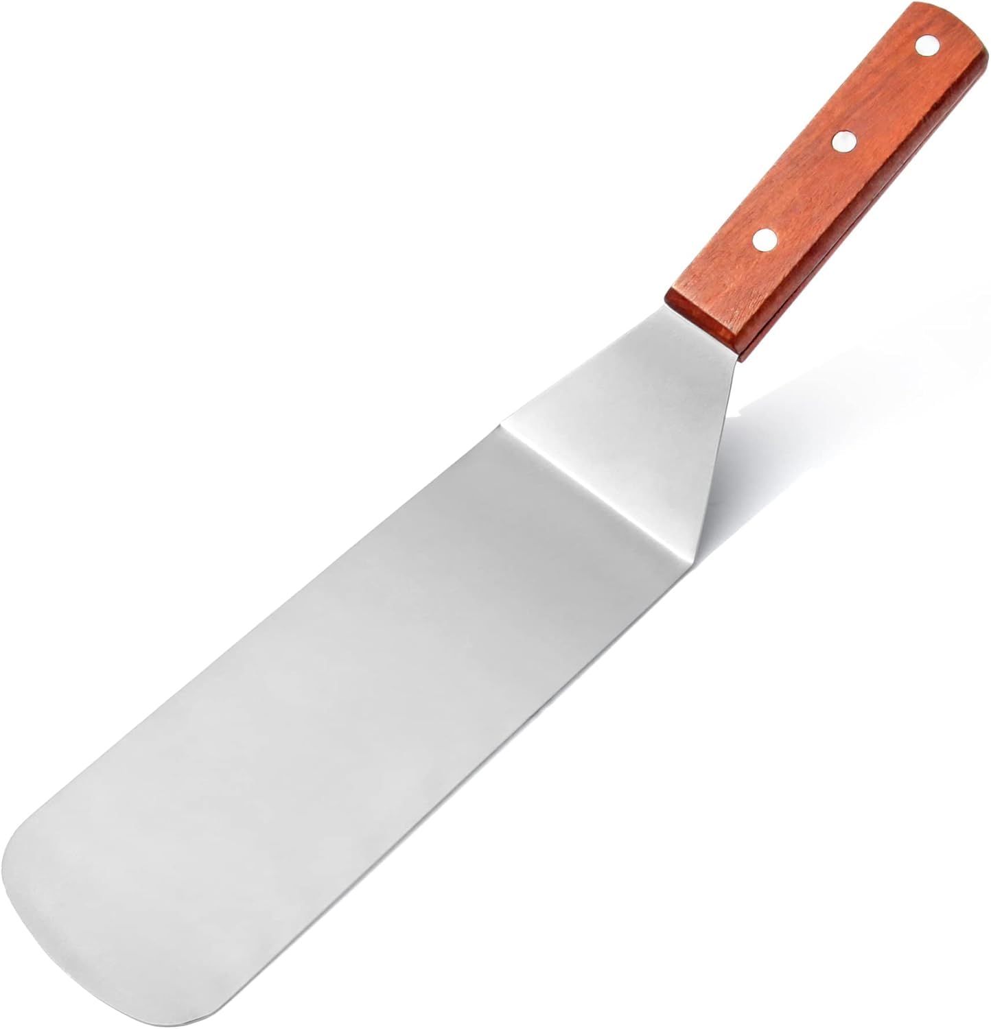 New Star 36336 solid blade grill turner with wood handle for sturdy flips