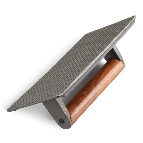 New Star 36435 iron weight press side view supports bacon and patty shaping