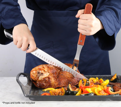 New Star BBQ fork easy-clean design promotes quick hand-washing and sanitization.