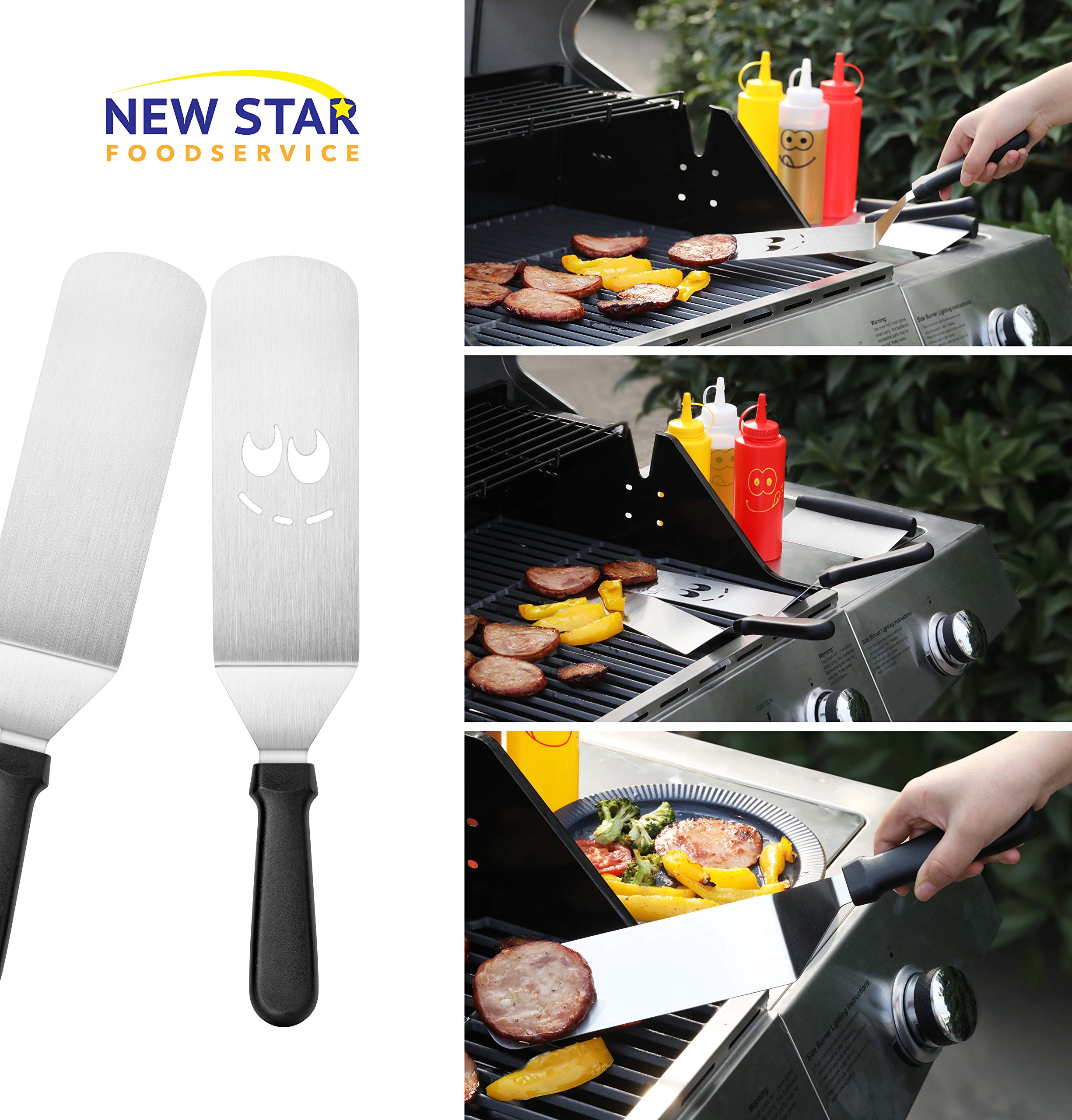 New Star dough scraper with measurement marks for precise prep.