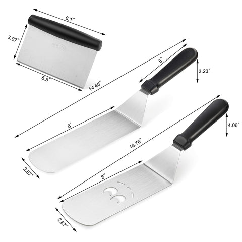 New Star slotted 8in turner drains excess oil efficiently.