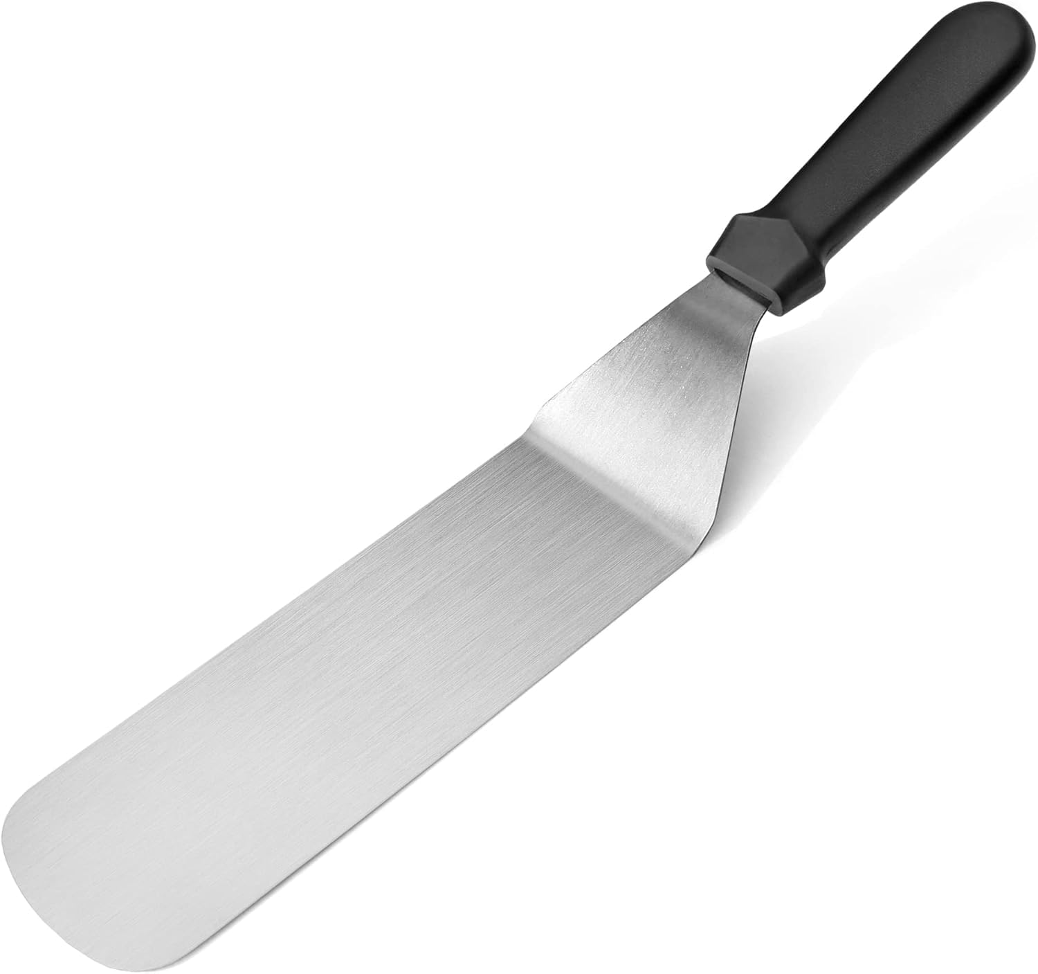 New Star Foodservice 36190 plastic handle grill turner showing long reach and grip for busy kitchens