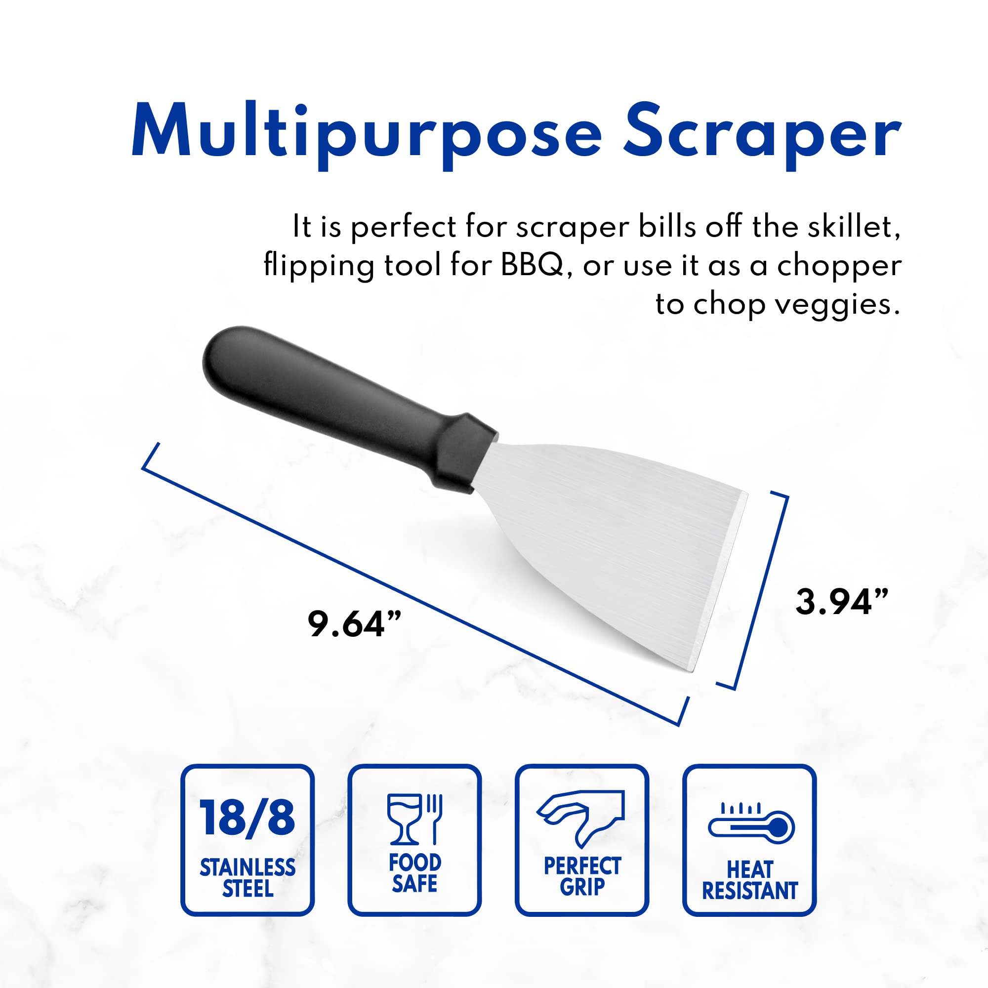 New Star 38323 commercial-grade grill scraper ready for restaurant use.