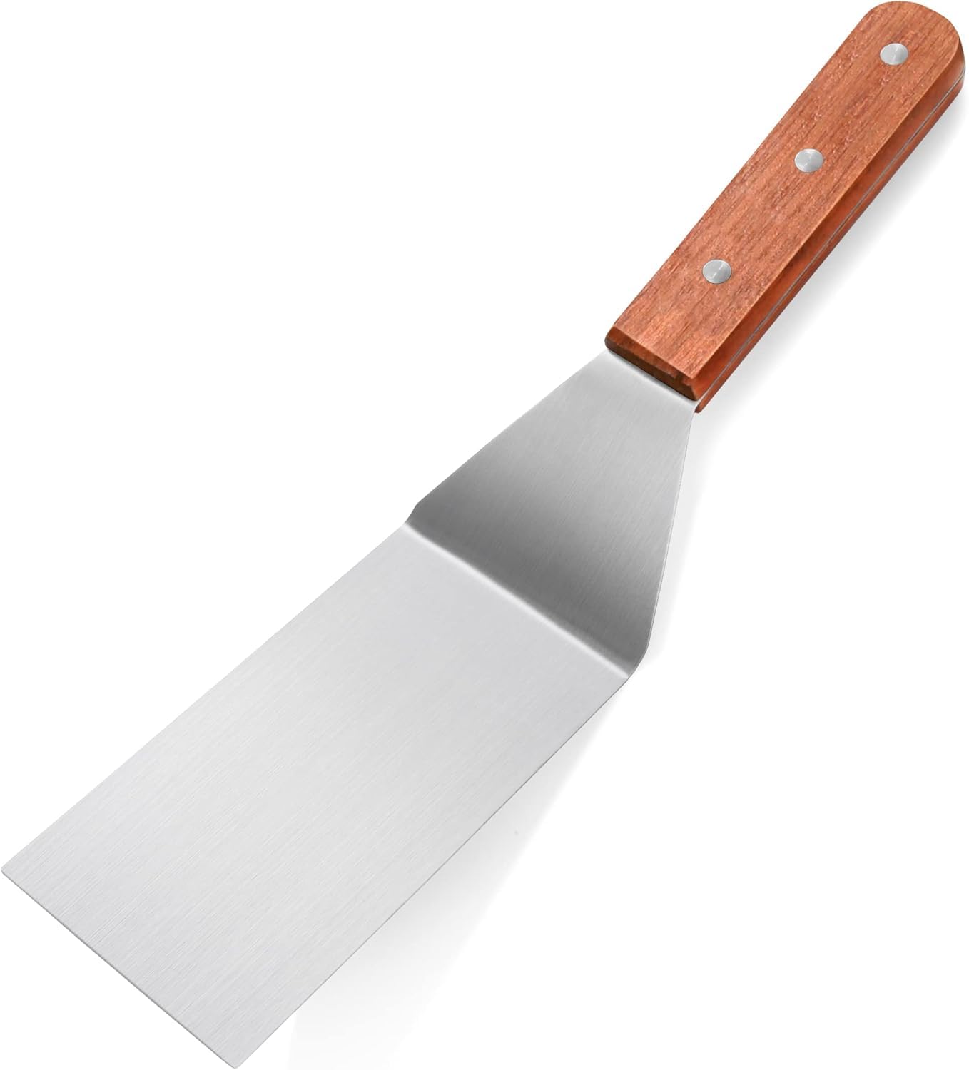 New Star Foodservice grill turner with wood handle 12.5 inch for easy flipping