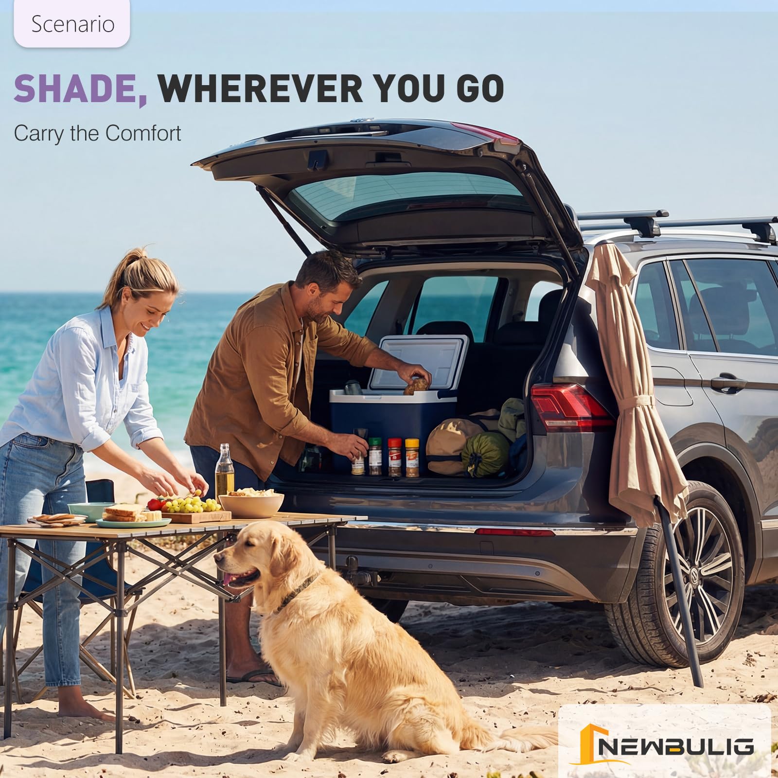 NEWBULIG 7.5ft shade solution for outdoor markets