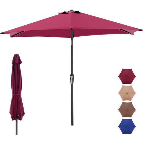 NEWBULIG 7.5ft patio umbrella with crank and tilt for easy sun shading