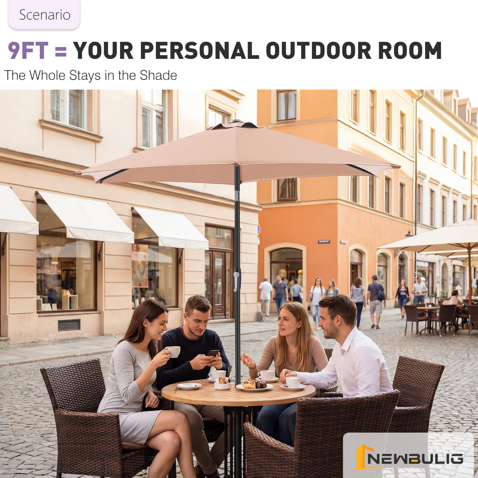NEWBULIG 7.5ft ideal for poolside and garden spaces