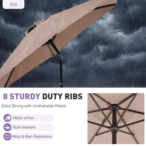 NEWBULIG 7.5ft UV protected canopy blocks sun effectively