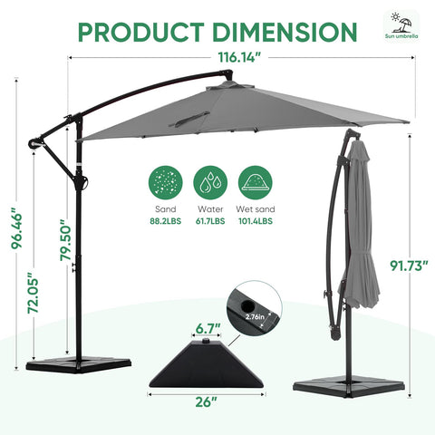 NEWBULIG portable design fits garden, deck, poolside settings.