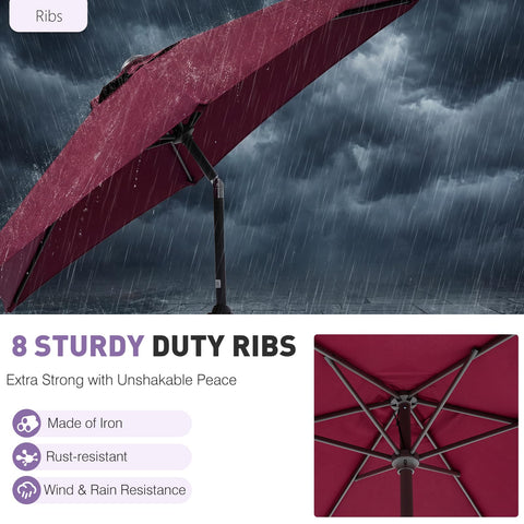 NEWBULIG rust-proof powder-coated iron pole for lasting outdoor use