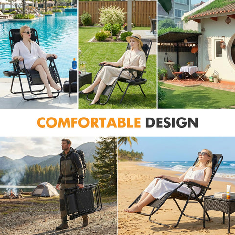 NEWBULIG chair with sturdy alloy frame for lasting outdoor use