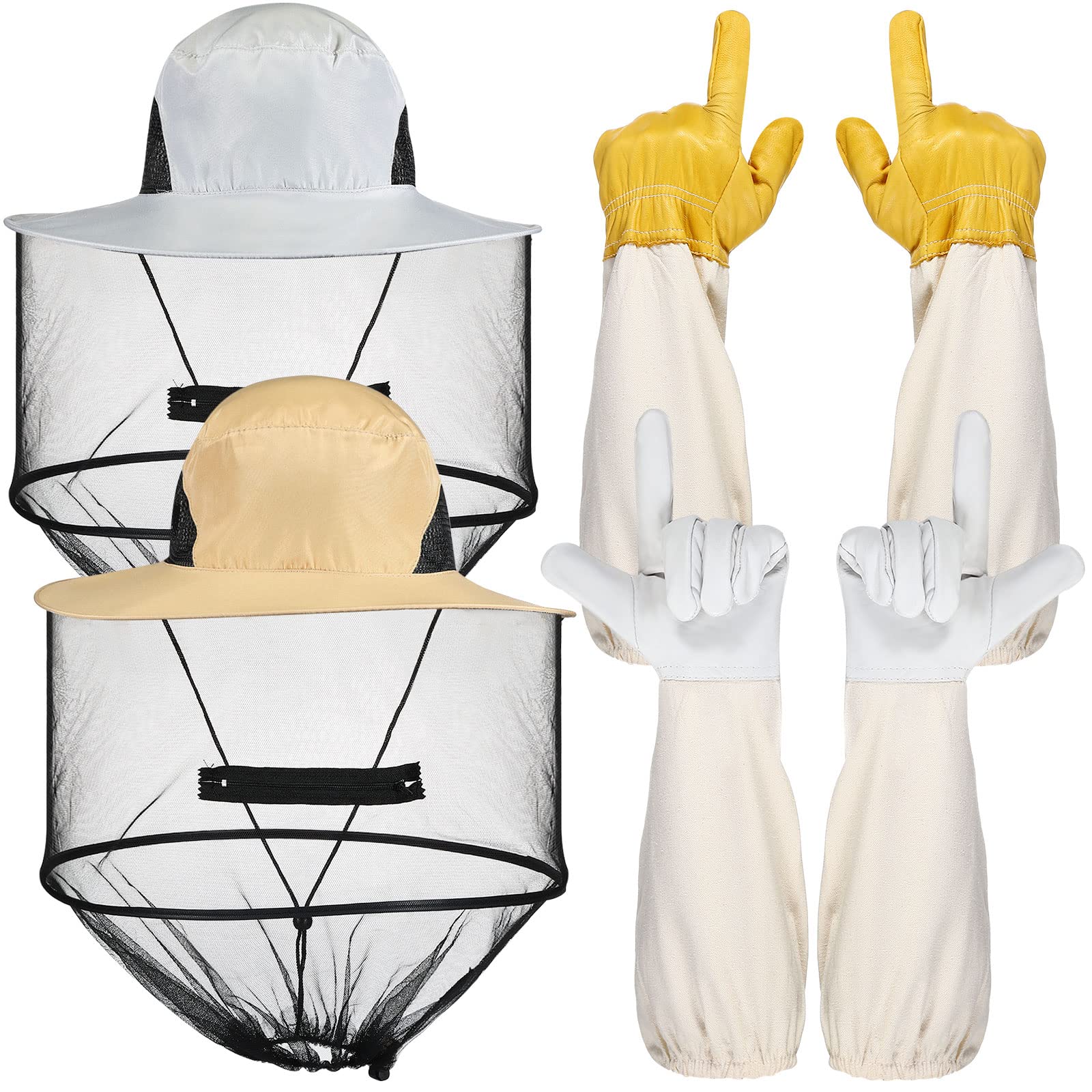 Newcotte beekeeping gloves goatskin leather for durable grip during bee handling