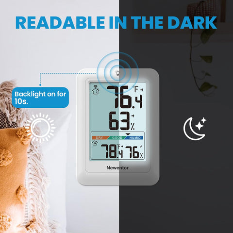 Newentor three-channel wireless sensors expand coverage to different spaces.
