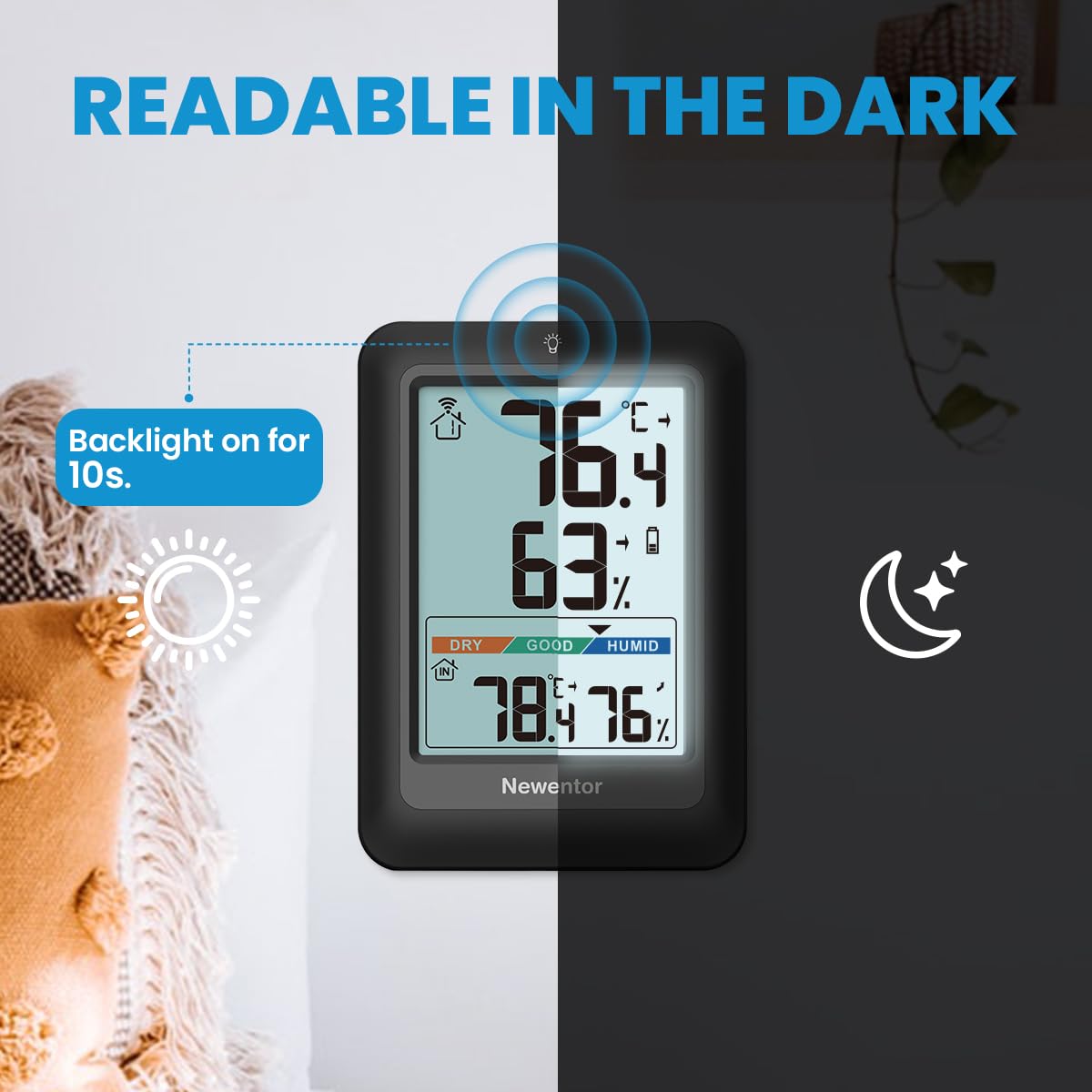 Newentor system supports up to three remote sensors.