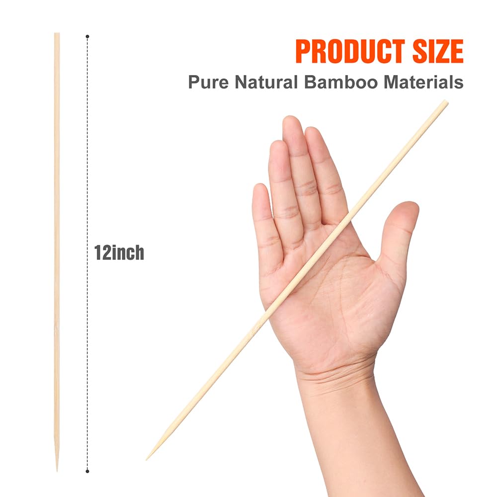 Newflager 400-pack bamboo skewers ideal for large gatherings and bulk meal prep.