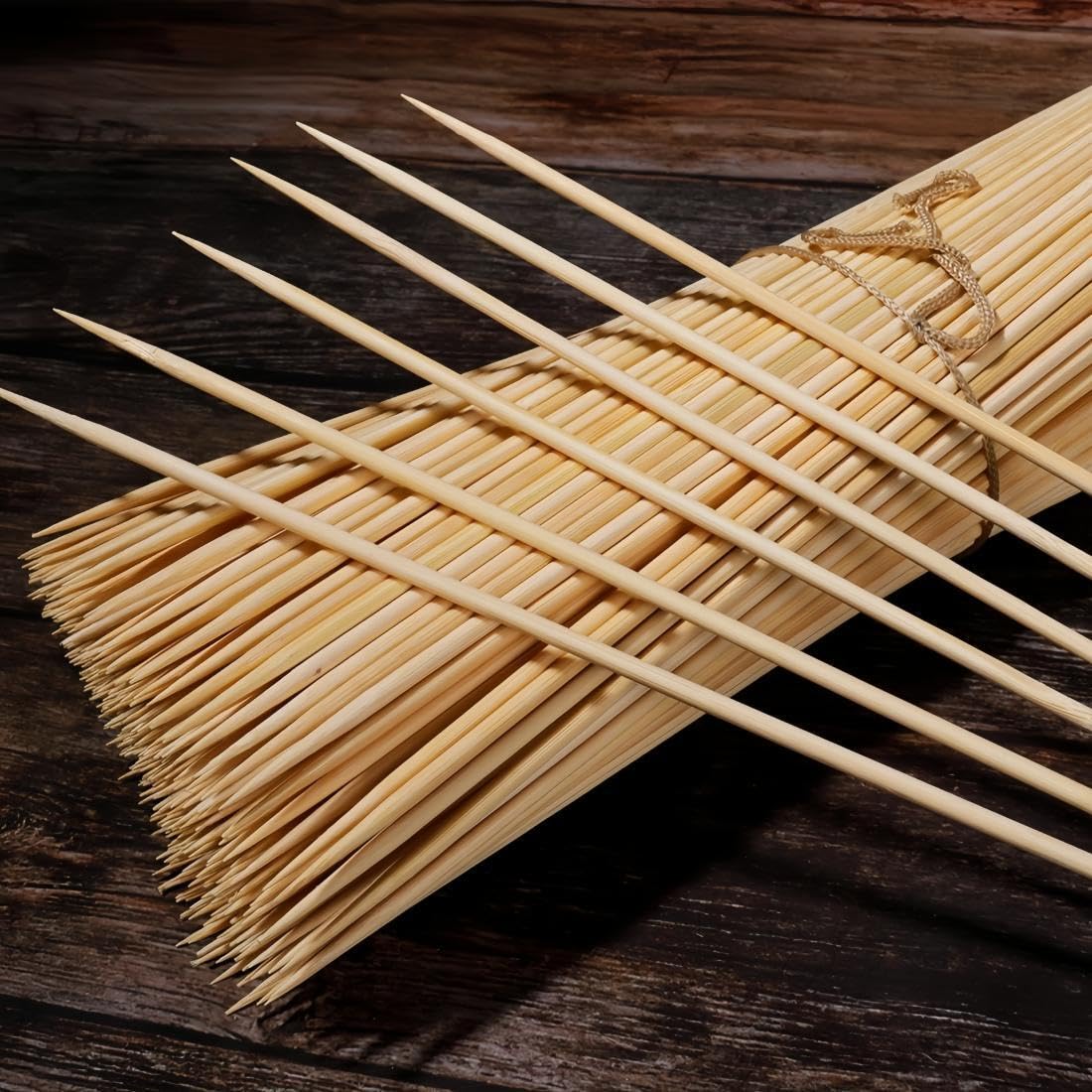 Newflager 12 inch skewers support kabobs, fruit, and desserts with reliable thickness.