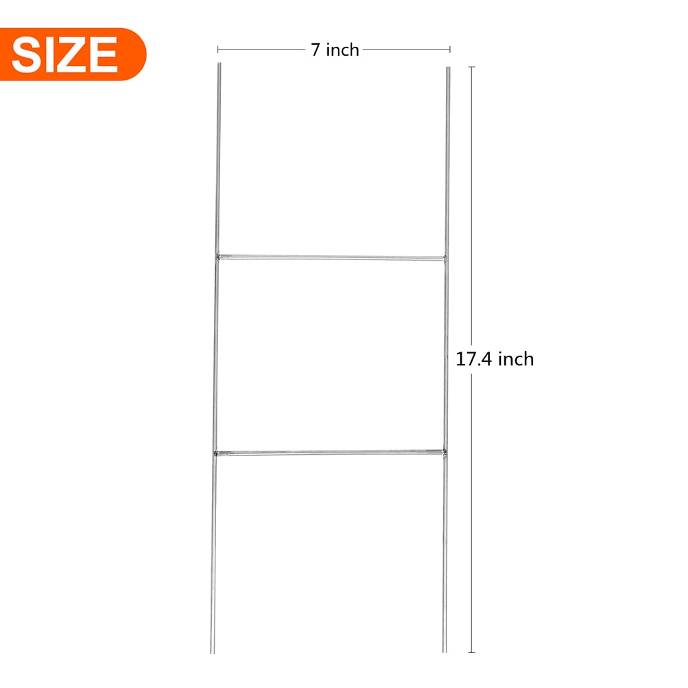 Newflager H-stakes side view highlights tall height for stable displays