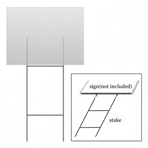 Newflager H-stakes yard-sign compatibility ensures secure placement with 4mm or 5mm corrugated panels