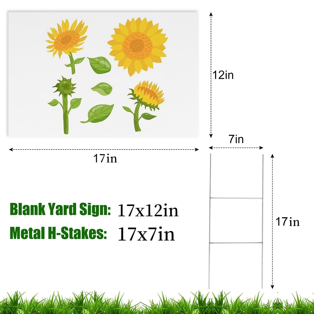 Newflager metal stake H-stake provides sturdy support for outdoor signs