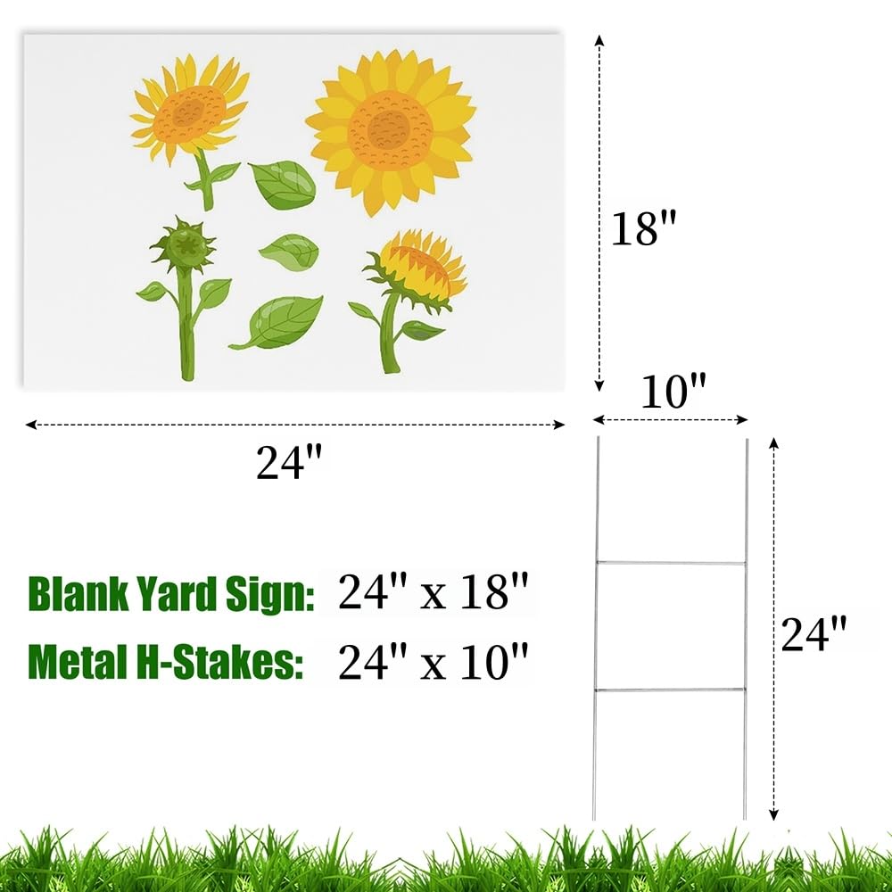 Newflager metal stake H-stake provides sturdy, wind-resistant support.