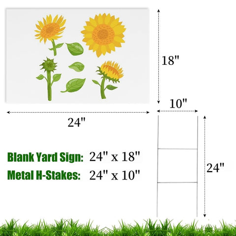 Newflager metal stake H-stake provides sturdy, wind-resistant support.
