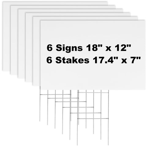 Newflager yard sign 18x12 white enhances outdoor visibility