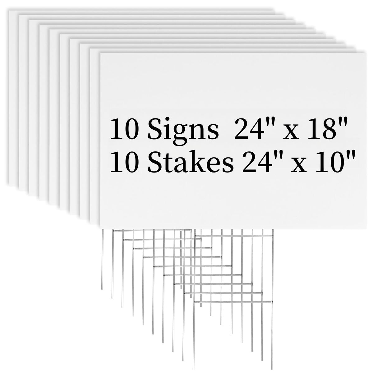 Newflager yard sign 18x24 white for outdoor ads and open-house announcements.