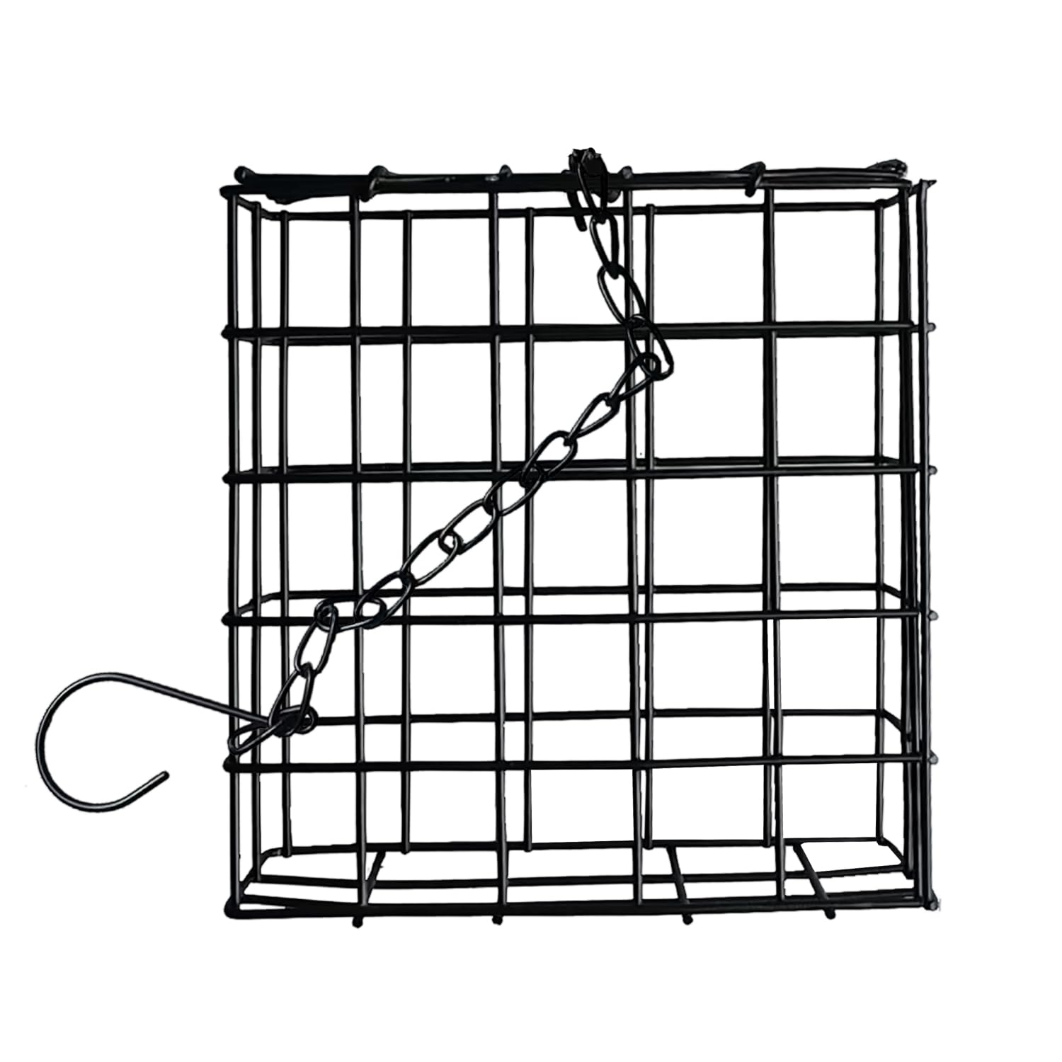 Newhouse Pet Single Cake Suet Basket feeder close-up highlights weatherproof, durable construction for outdoor feeding.