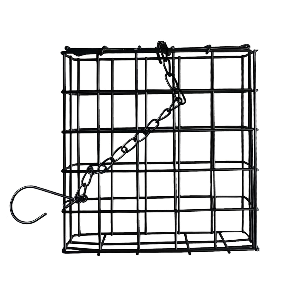Newhouse Pet Single Cake Suet Basket feeder close-up highlights weatherproof, durable construction for outdoor feeding.