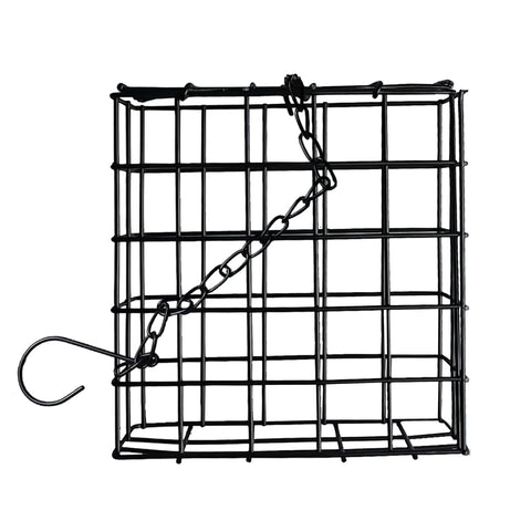 Newhouse Pet Single Cake Suet Basket feeder close-up highlights weatherproof, durable construction for outdoor feeding.