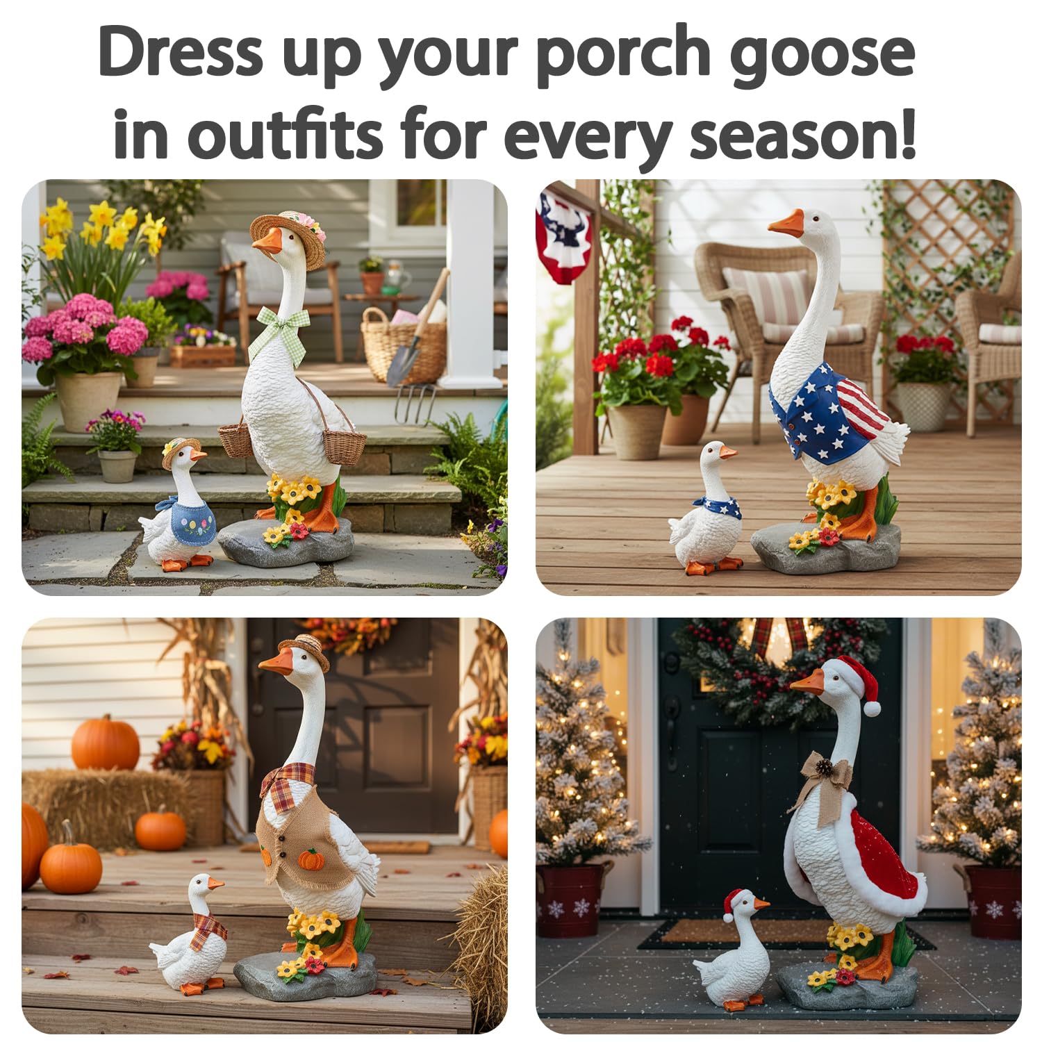 Newinhome garden goose scene adds charm to any yard