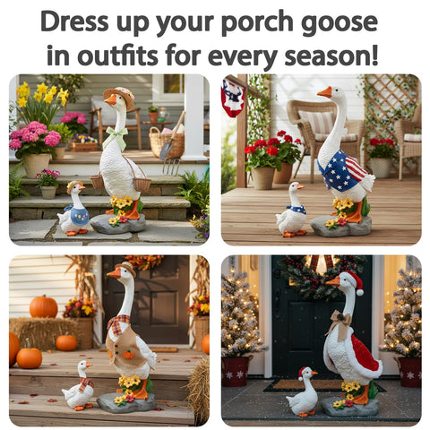 Newinhome garden goose scene adds charm to any yard