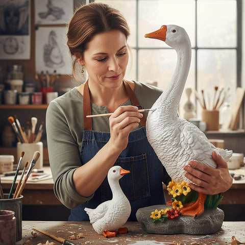 Newinhome outdoor yard decor geese create a welcoming scene